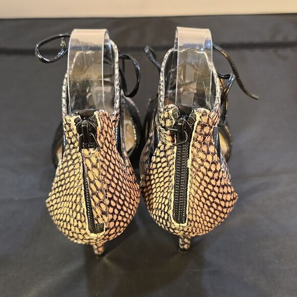 ZARA WOMEN'S KITTEN HEEL LACE-UP MID (2-2.9 in) HEEL HEIGHT WOMEN'S SANDALS - Picture 8 of 16